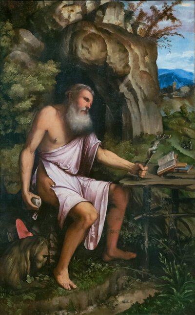 San Jerónimo penitente de Girolamo Romanino