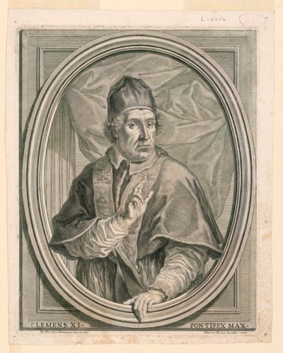 Retrato del Papa Clemente XI de Girolamo Rossi