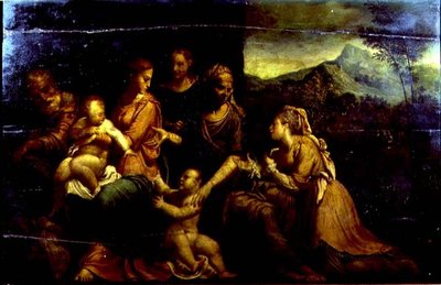 Matrimonio místico de Santa Catalina de Girolamo da (circle of) Carpi