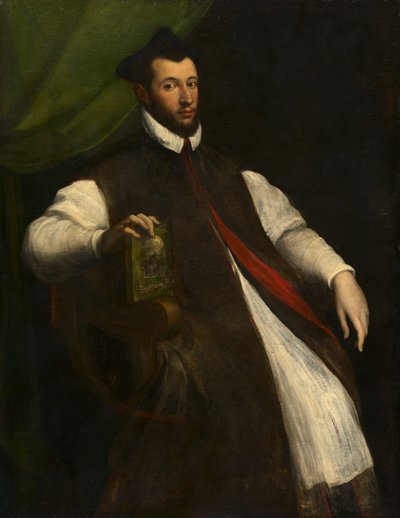 Retrato de un prelado, mediados del siglo XV (óleo sobre lienzo) de Girolamo da Carpi