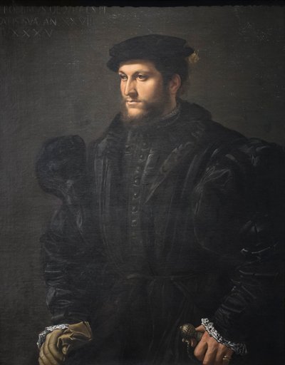 Retrato de un caballero vestido de negro de Girolamo da Carpi