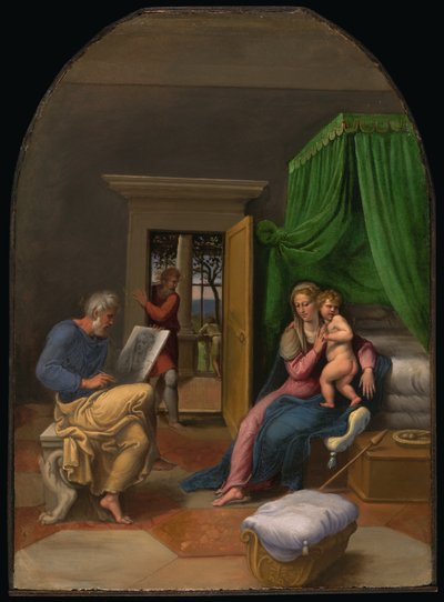 San Lucas dibujando a la Virgen y el Niño Jesús de Girolamo da Carpi
