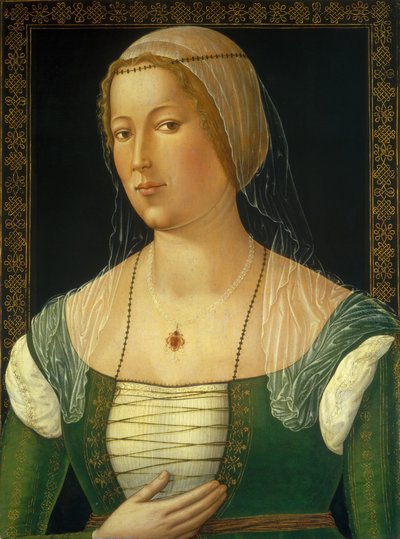 Retrato de una Mujer Joven de Girolamo di Benvenuto