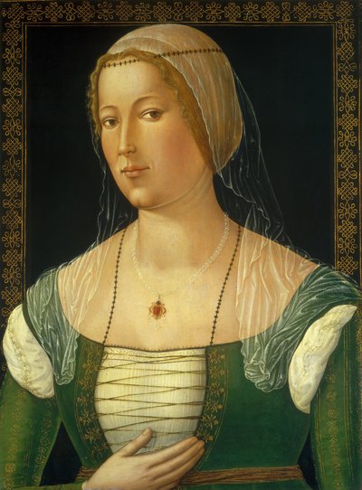 Retrato de una Mujer Joven, c. 1508 de Girolamo di Benvenuto
