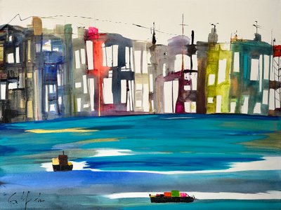 Un día en la vida (pintura) de Gisela Gaffoglio