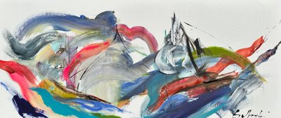Lucha contra los elementos (pintura) de Gisela Gaffoglio