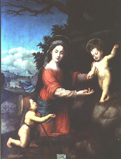 Madonna y Niño con el Infante San Juan Bautista de Giuliano Bugiardini