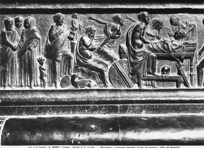 Relieve del Monumento a Francesco Sassetti, Santa Trinita, Florencia, c.1472-1516 (mármol) de Giuliano Giamberti da Sangallo