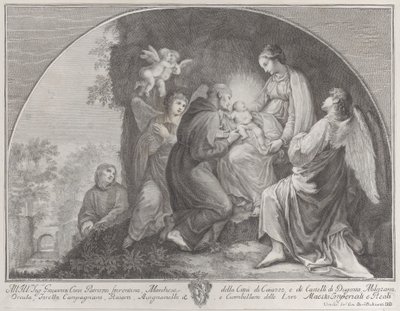 Adoración de Cristo por San Francisco de Giuliano Giampiccoli