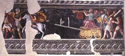 Fragmento de una escena de un triunfo de Giulio (school of) Romano