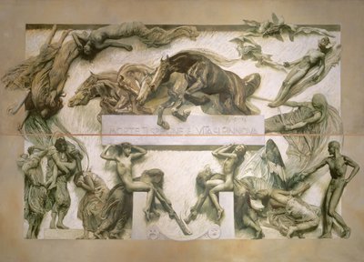 La muerte, del ciclo de la vida humana de Giulio Aristide Sartorio