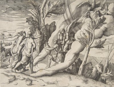 Júpiter y Juno recibidos en los cielos por Ganimedes y Hebe, de la 