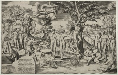 Amor en los Campos Elíseos, 1563 de Giulio Bonasone