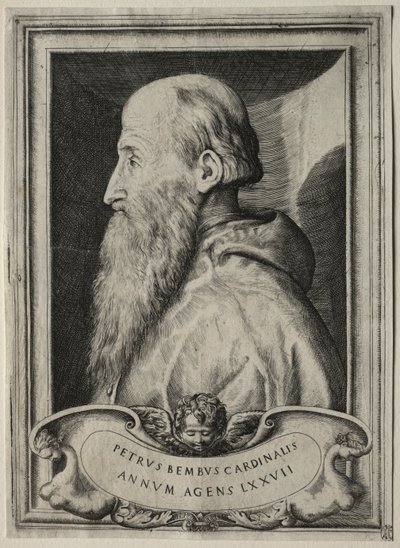 Retrato del Cardenal Pietro Bembo, 1547 de Giulio Bonasone