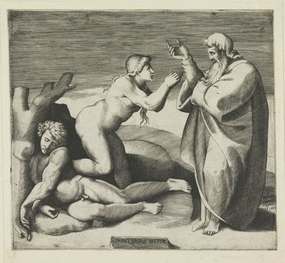Creación de Eva de Giulio Bonasone