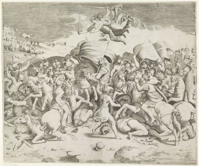 Batalla del Puente Milvio de Giulio Bonasone