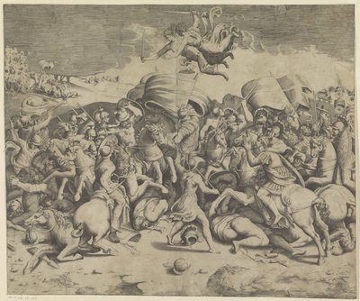 Batalla del Puente Milvio de Giulio Bonasone
