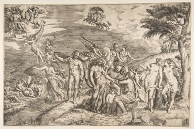 El juicio de Paris de Giulio Bonasone