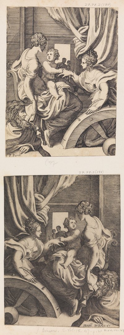 El matrimonio místico de Santa Catalina de Giulio Bonasone