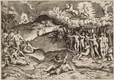 El triunfo del amor, 1545 de Giulio Bonasone