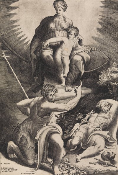La visión de San Jerónimo de Giulio Bonasone