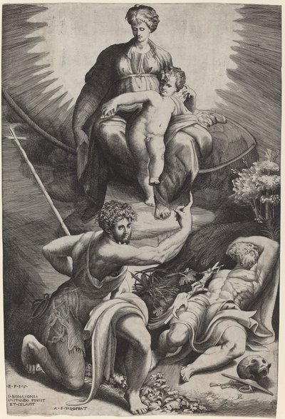 La visión de San Jerónimo de Giulio Bonasone