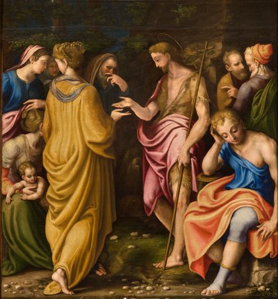 Capilla de Nuestra Señora del Pueblo, Primer tramo lado sur, Predicación del Bautista 1569 de Giulio Campi