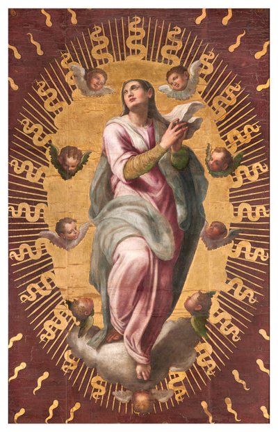 Sacristía de los Canónigos, Giulio Campi 1568, Estandarte de la Asunción de Giulio Campi