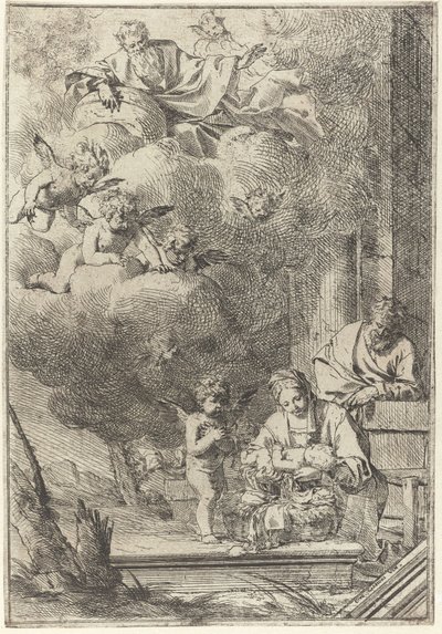 nacimiento de cristo de Giulio Carpioni (I)