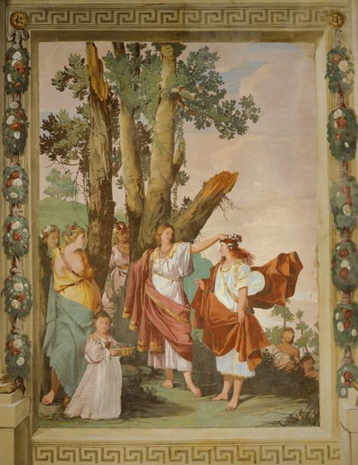 Coronación de la ninfa Amarilis, ganadora de la carrera de Giulio Carpioni