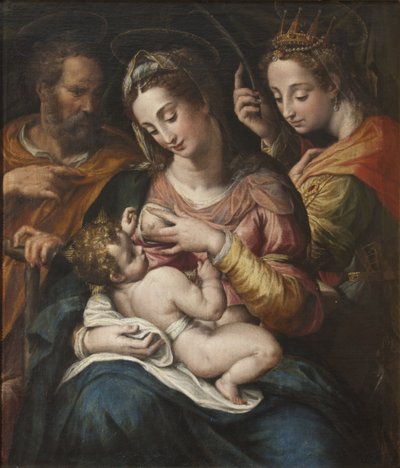 La Sagrada Familia con Santa Catalina de Giulio Cesare Procaccini