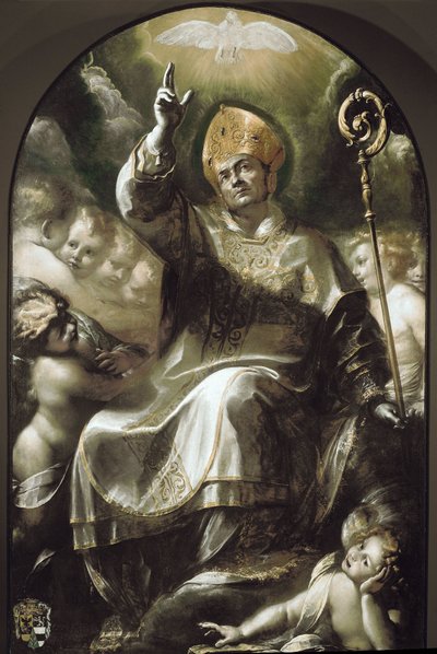 San Carlos Borromeo en Gloria de Giulio Cesare Procaccini