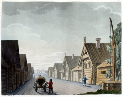 Pueblo ruso - en "Le costume ancien et moderne" de Ferrario, ed. Milán de Giulio Ferrario