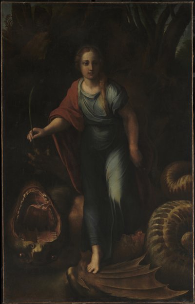 Santa Margarita, c.1518 (óleo sobre lienzo) de Giulio & Raffaello Sanzio (1483 1520) Romano