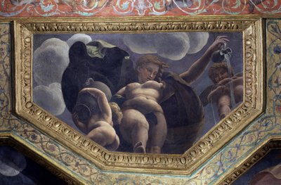 Una ninfa. Fresco de Giulio Pippi de