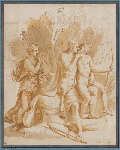 Apollo mit einem Liebhaber de Giulio Romano