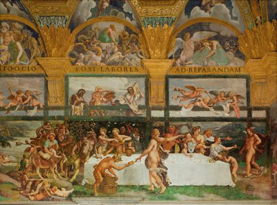 Bacanalia, de la Sala del Amor y Psique (fresco) de Giulio Romano