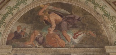 David matando a Goliat Loggia di Davide de Giulio Romano