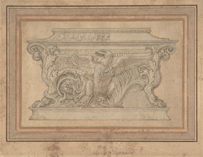 Diseño para un cofre con el águila de Gonzaga, ca. 1527-46 de Giulio Romano