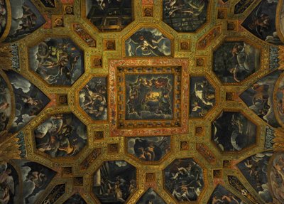 Detalle de fresco de la Cámara de Amor y Psique, 1526-1534 de Giulio Romano