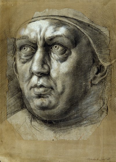 Cabeza del Papa León X de Giulio Romano