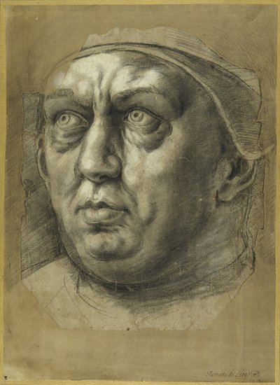 Cabeza del Papa León X de Giulio Romano