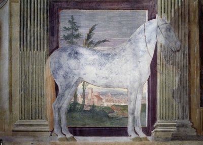 Retrato del caballo Glorioso Fresco de Giulio Pippi de