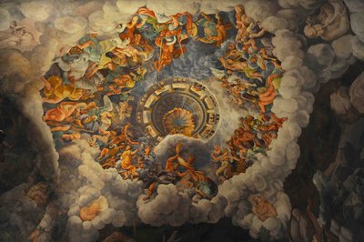La caída de los gigantes Sala dei Giganti, 1536 de Giulio Romano