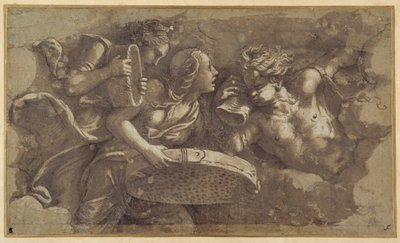 La Vestal Tuccia con el tamiz de Giulio Romano