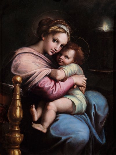 La Virgen con el Niño, c.1517-19 (óleo sobre tabla) de Giulio Romano