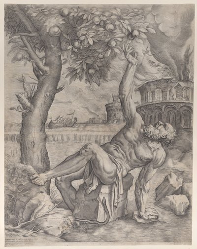Tántalo, ca. 1557-70 de Giulio Sanuto