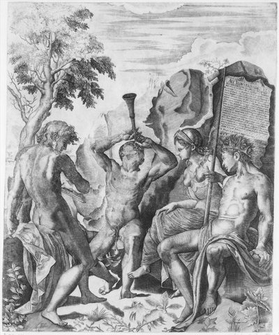 La competencia de Apolo y Marsias y el juicio de Midas, 1562 de Giulio Sanuto