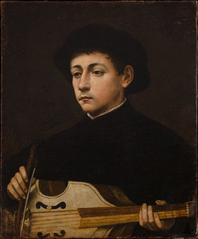 Retrato de un Músico de Giulio attr.to Campi