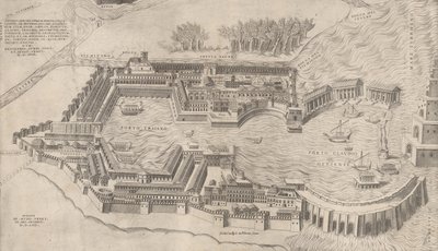 Speculum Romanae Magnificentiae: Vista aérea del puerto de Roma de Giulio de Musi